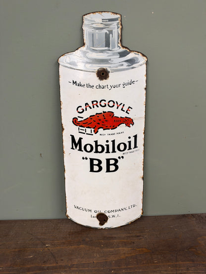 MOBILOIL ENAMEL SIGN #9398
