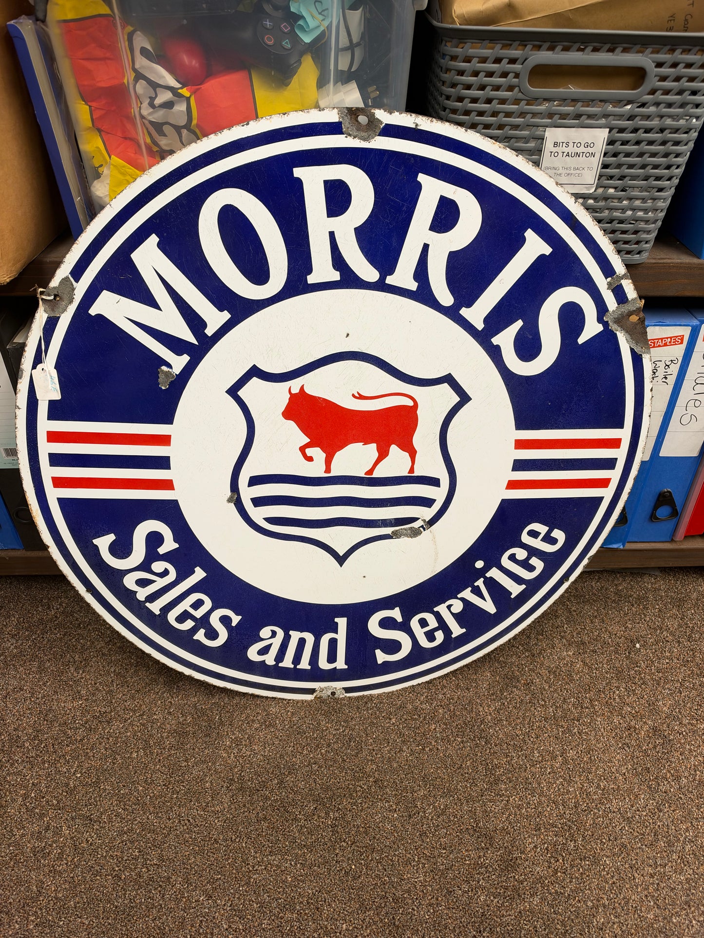 MORRIS ENAMEL SIGN #9415