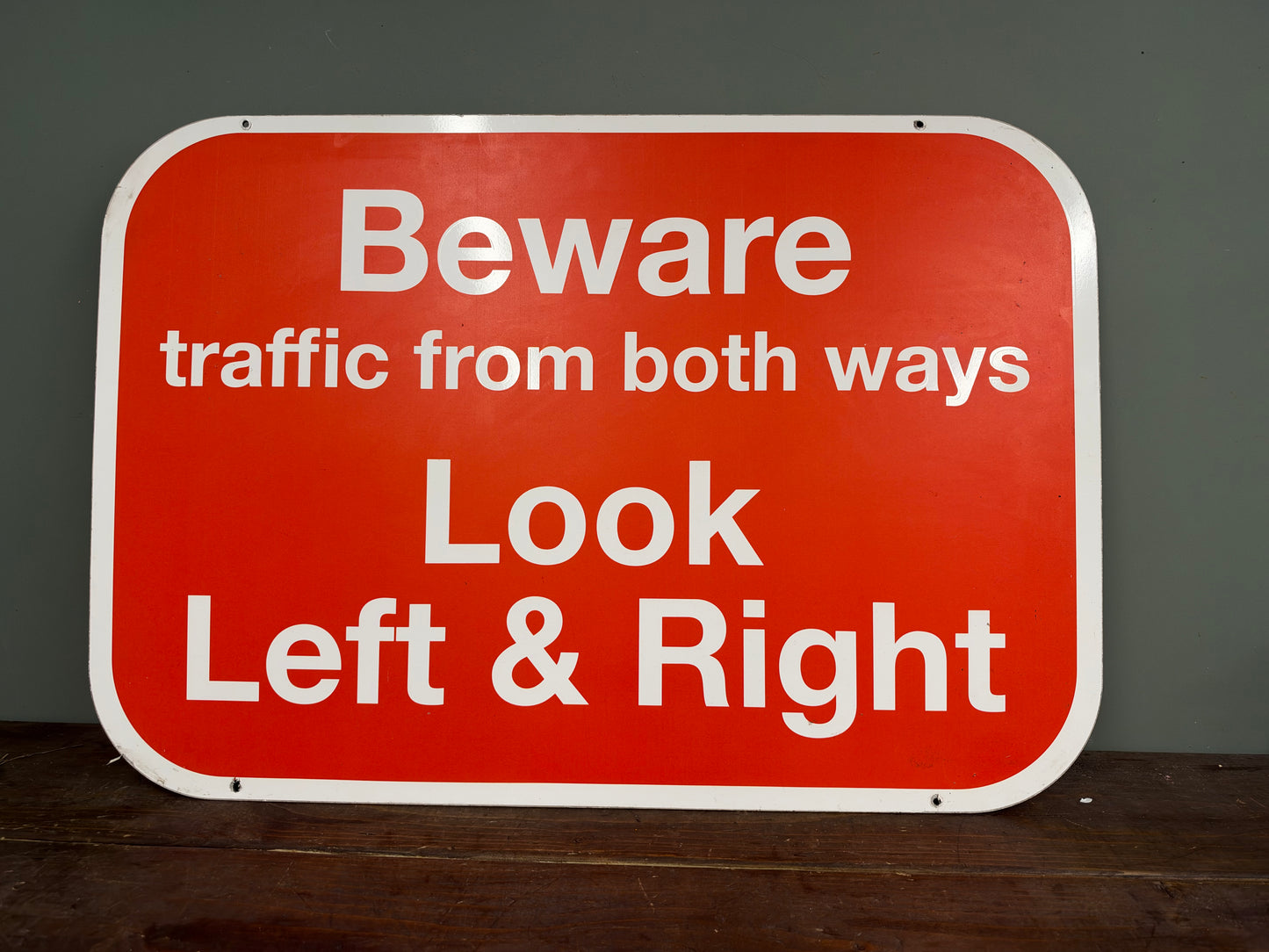BEWARE MELAMINE SIGN #9427