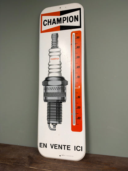 CHAMPION THERMOMETER TIN SIGN #9444