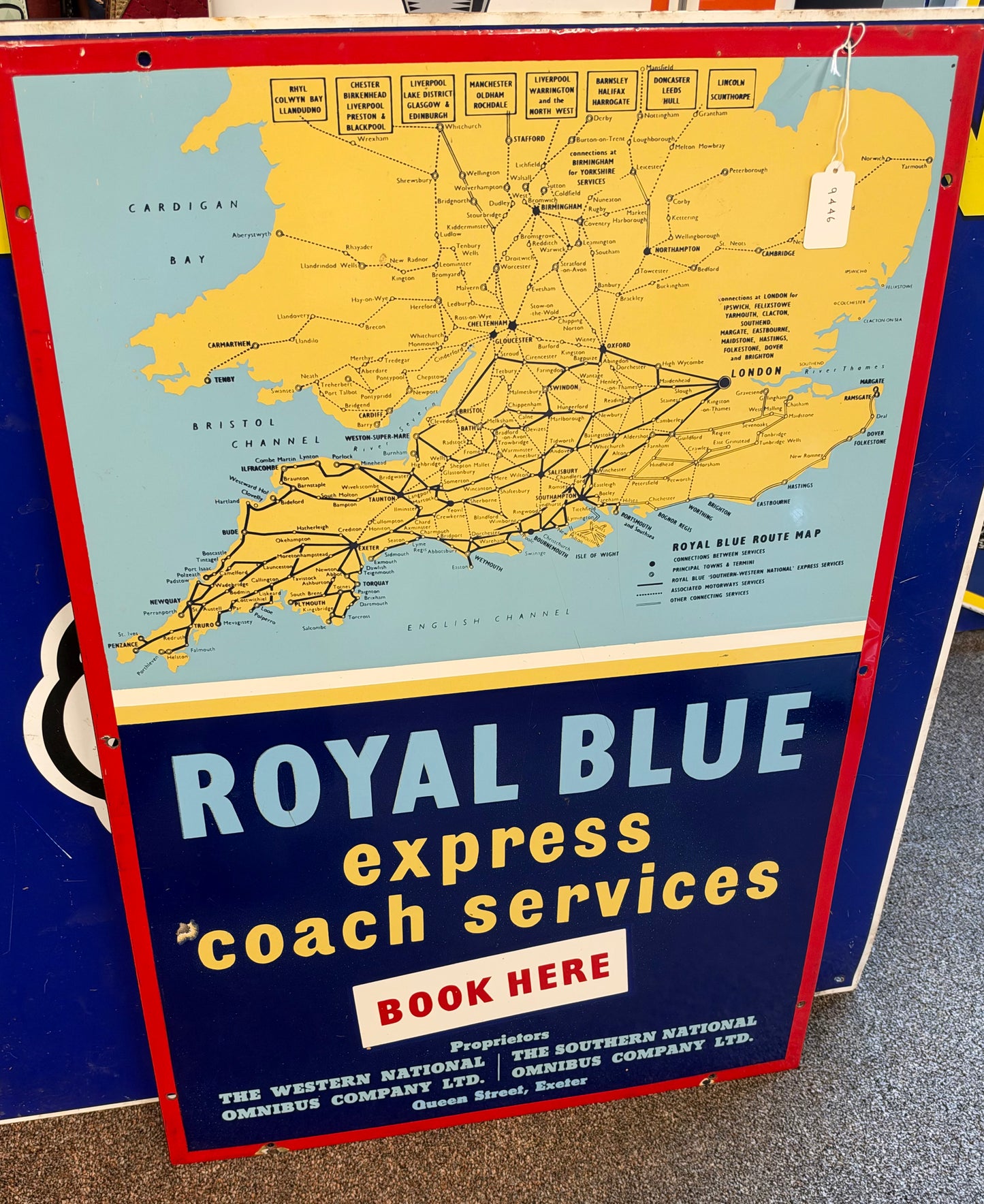 ROYAL BLUE ENAMEL SIGN #9446