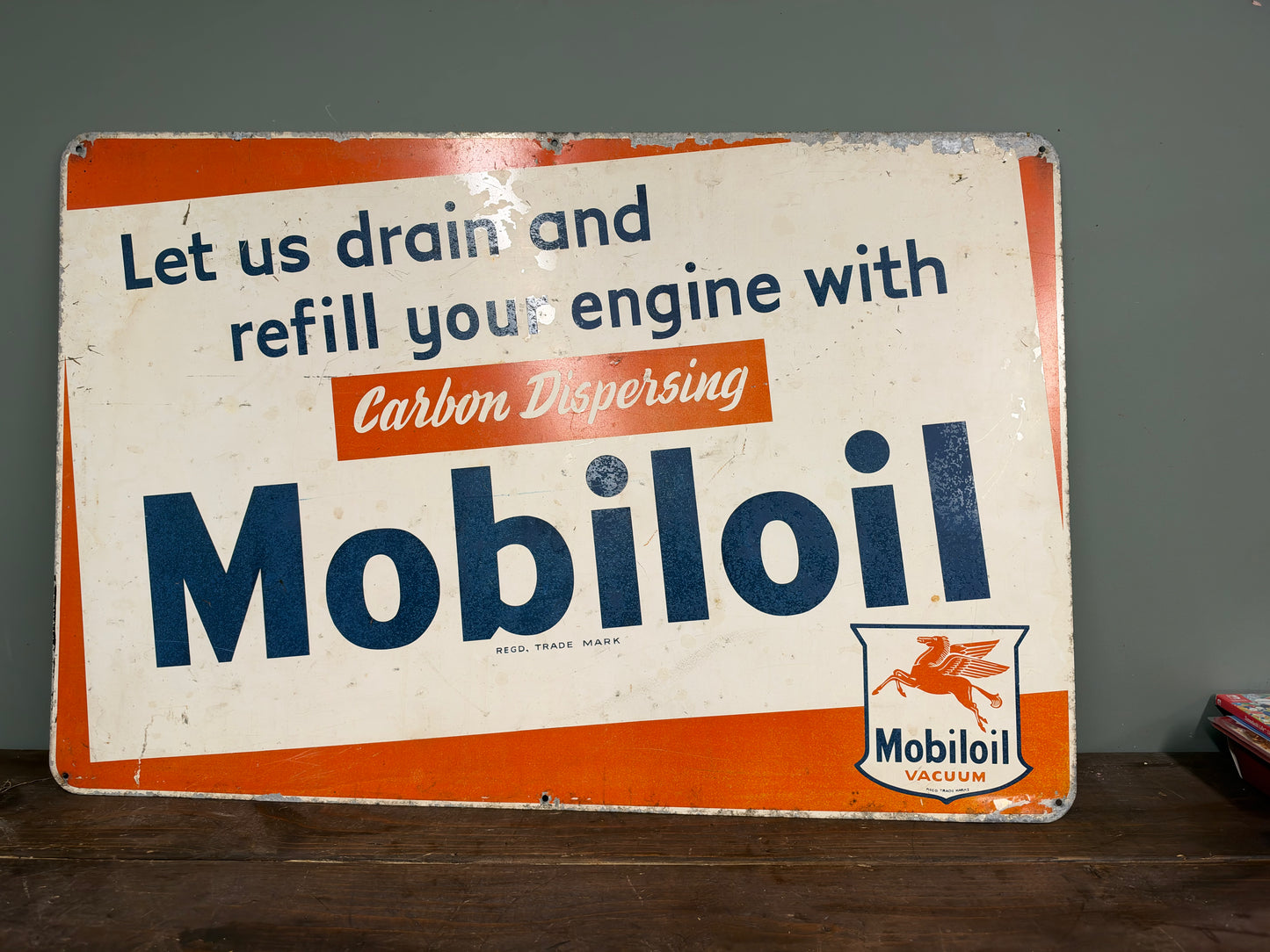 MOBILOIL TIN SIGN #9448