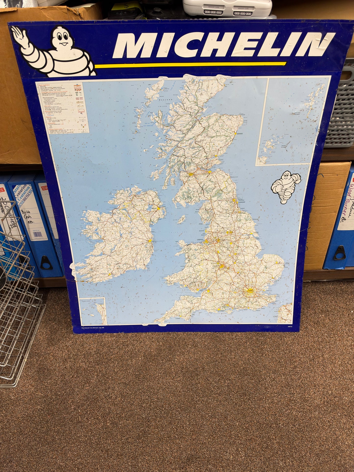 MICHELIN MAP TIN SIGN #9455