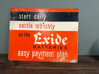 EXIDE HARDBOARD SIGN #9472