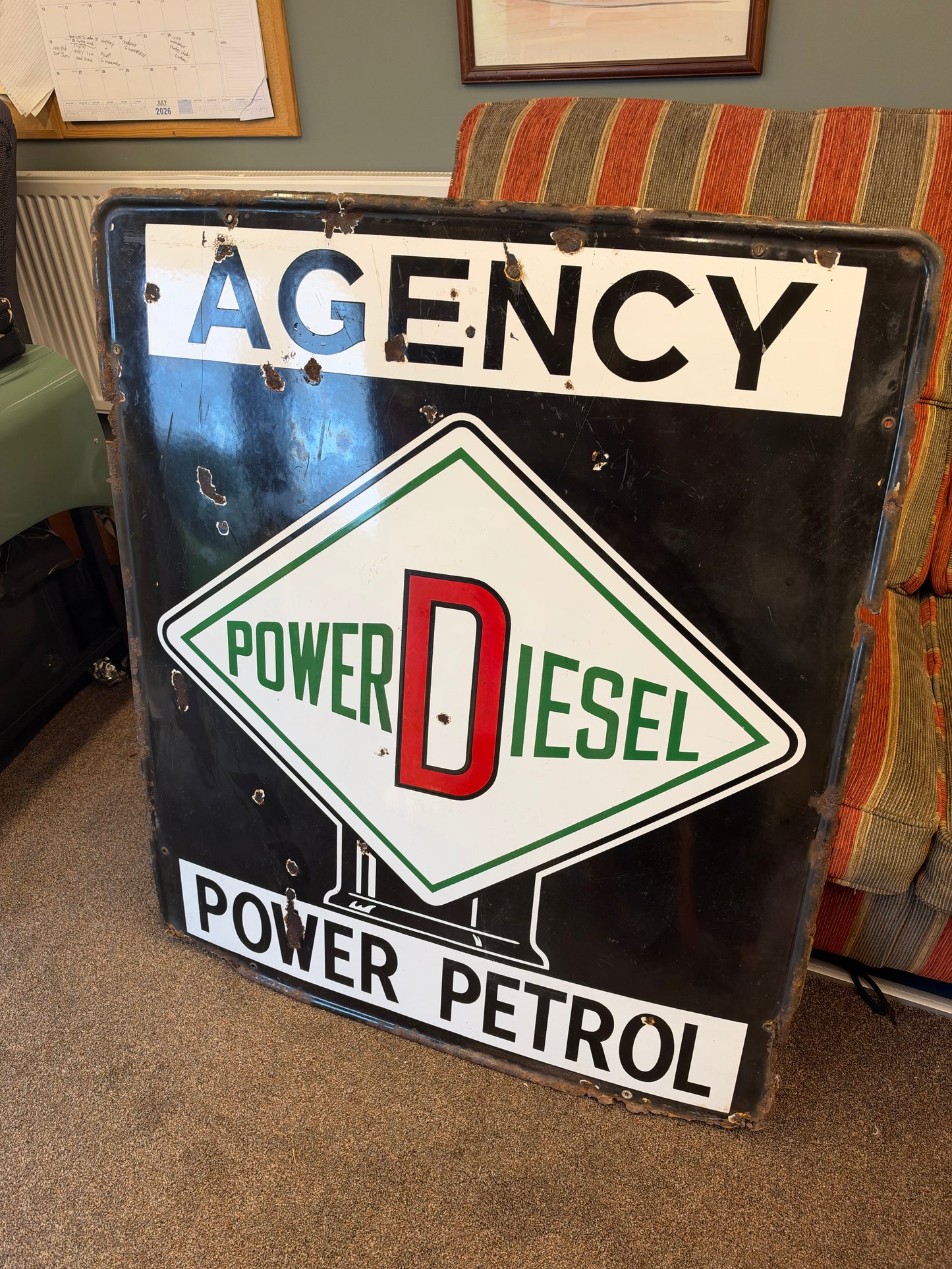 AGENCY ENAMEL SIGN #9474