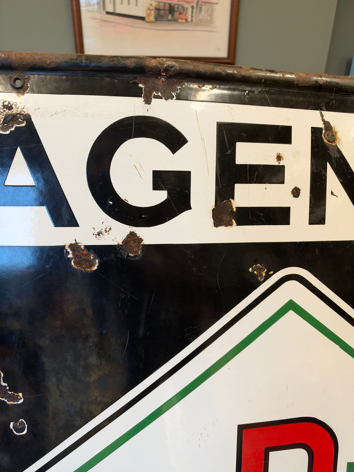 AGENCY ENAMEL SIGN #9474