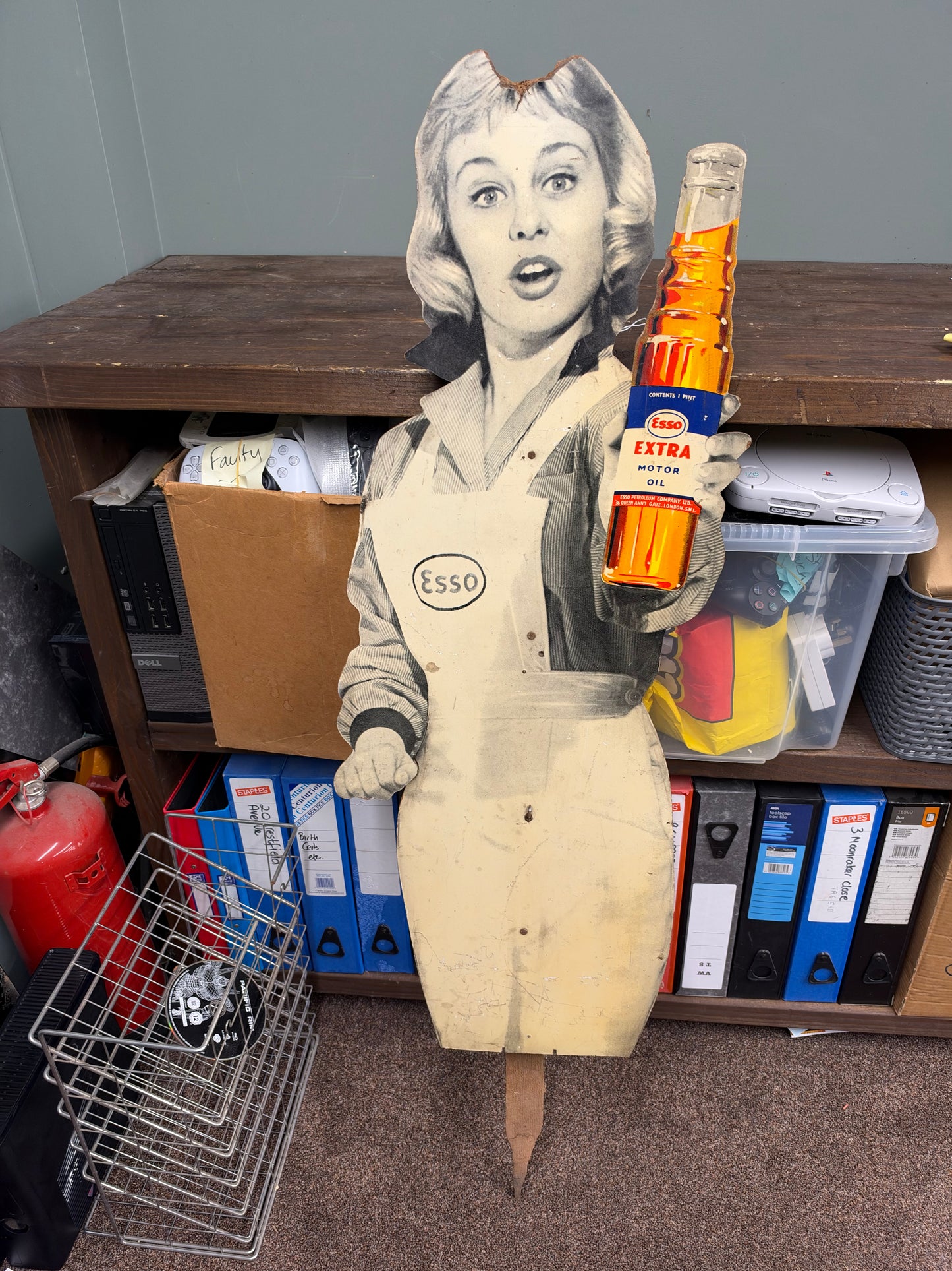 ESSO LADY HARDBOARD SIGN #9477