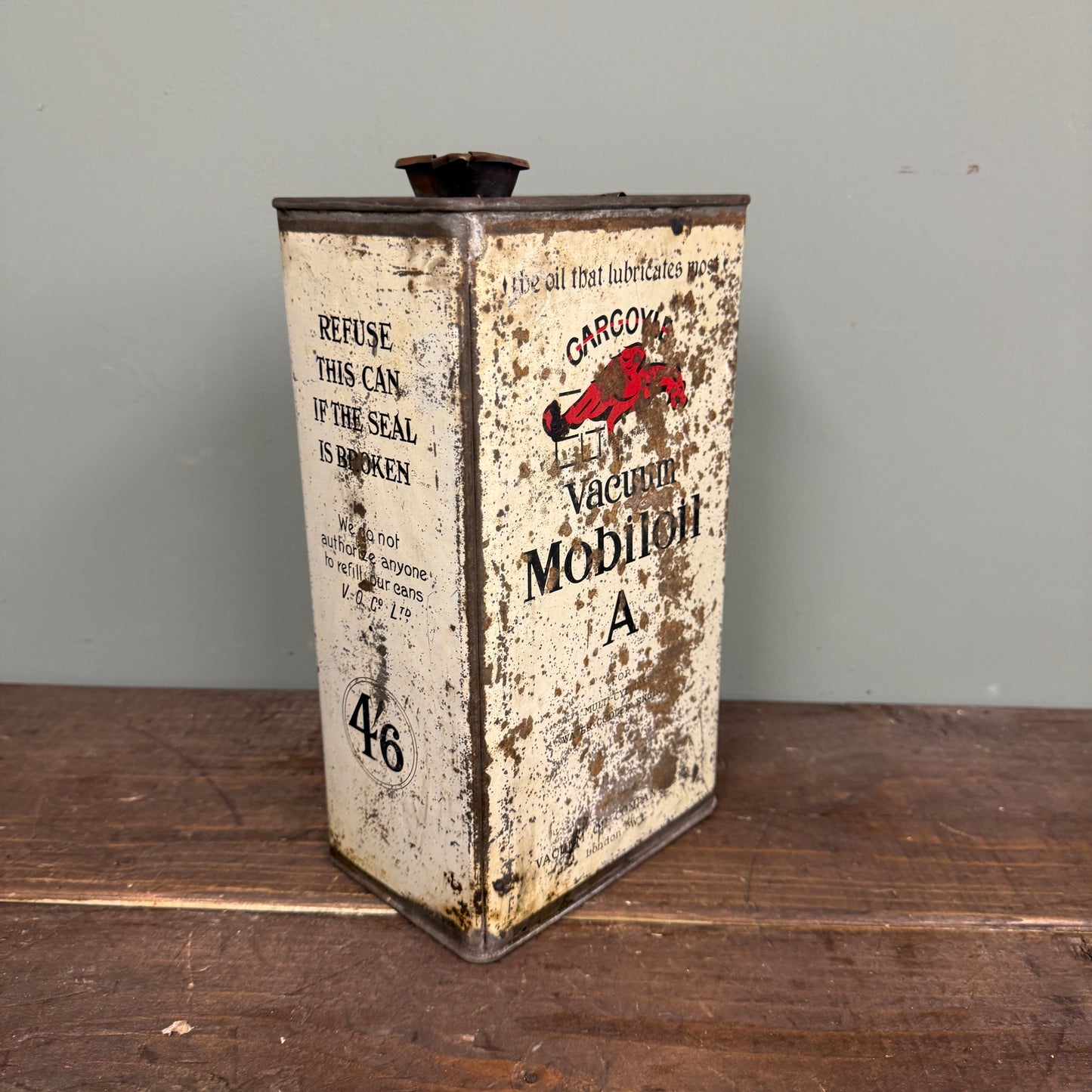 GARGOYLE MOBILOIL A  MOTOR OIL CAN - #9131