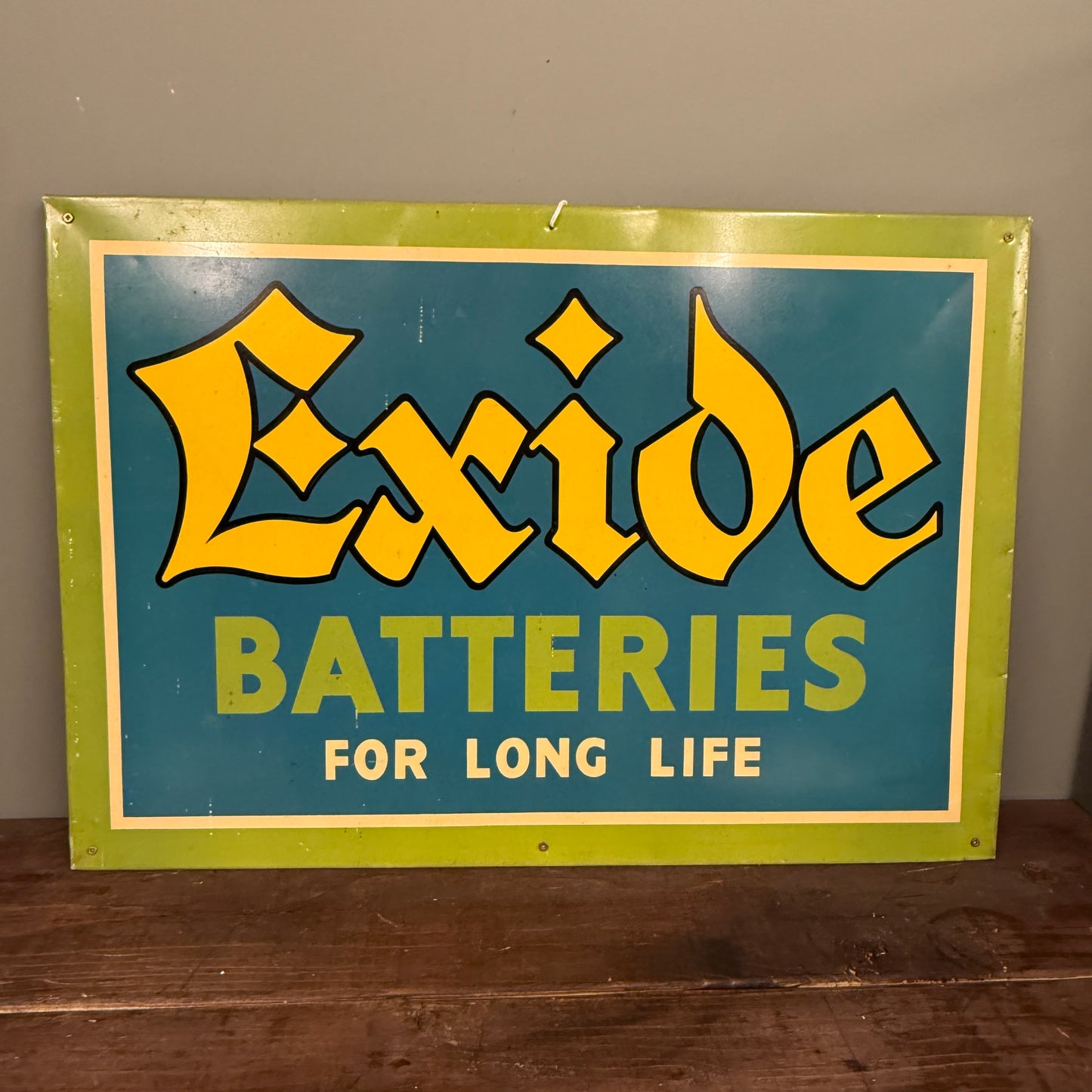 EXIDE BATTERIES TIN SIGN - #9146