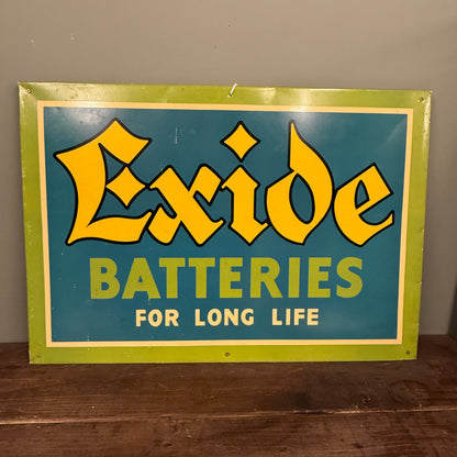 EXIDE BATTERIES TIN SIGN - #9146