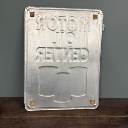 MOTOR OIL  CENTER TIN SIGN - #9154