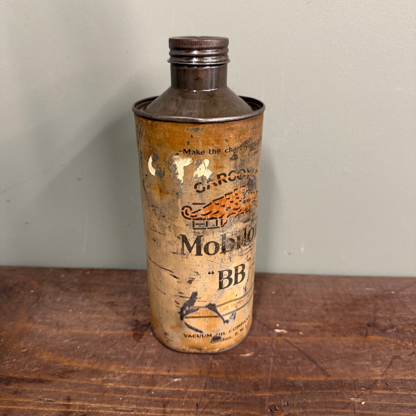 MOBILOIL OIL BB QUART OIL CAN - #9161