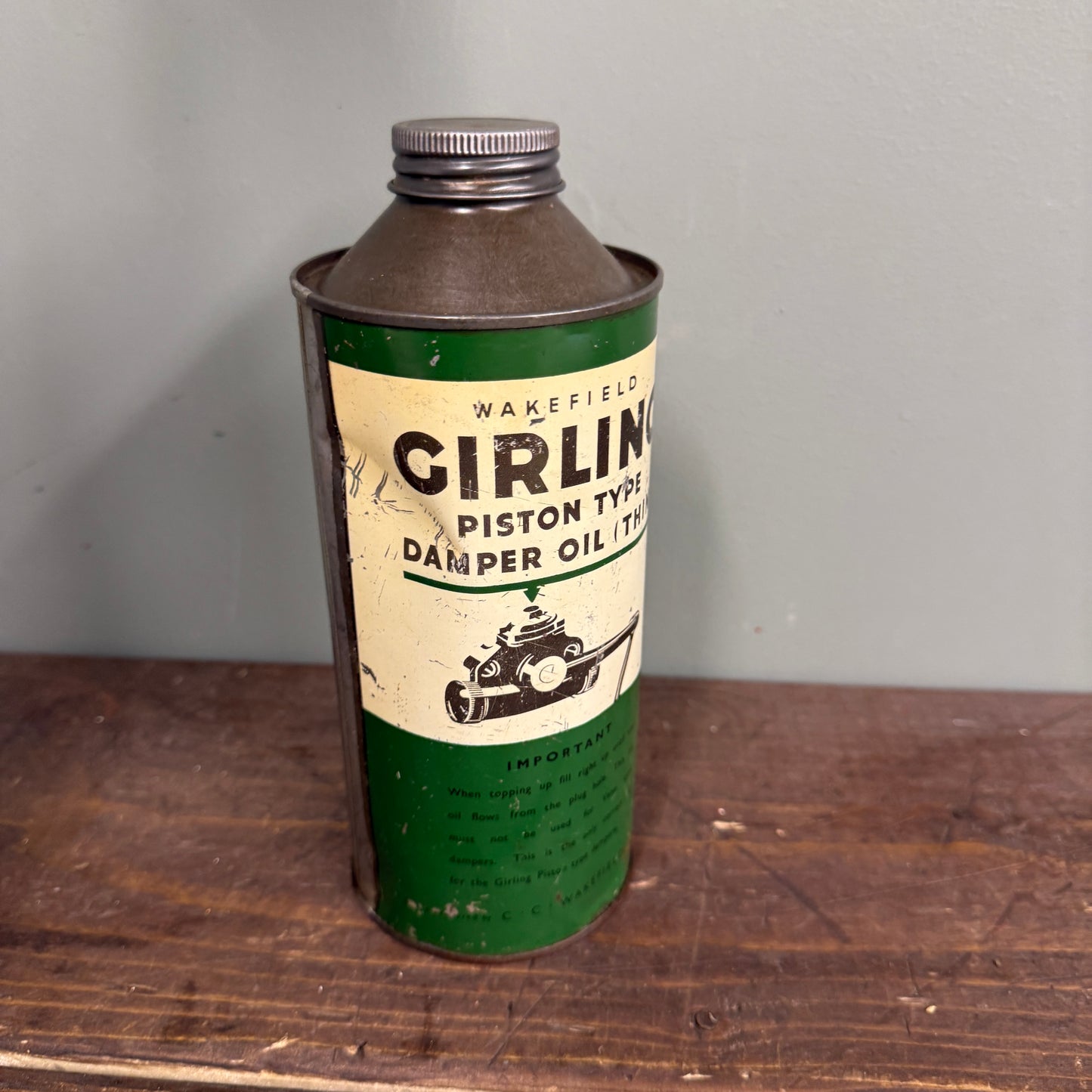 WAKEFIELD GIRLING QUART OIL CAN - #9159
