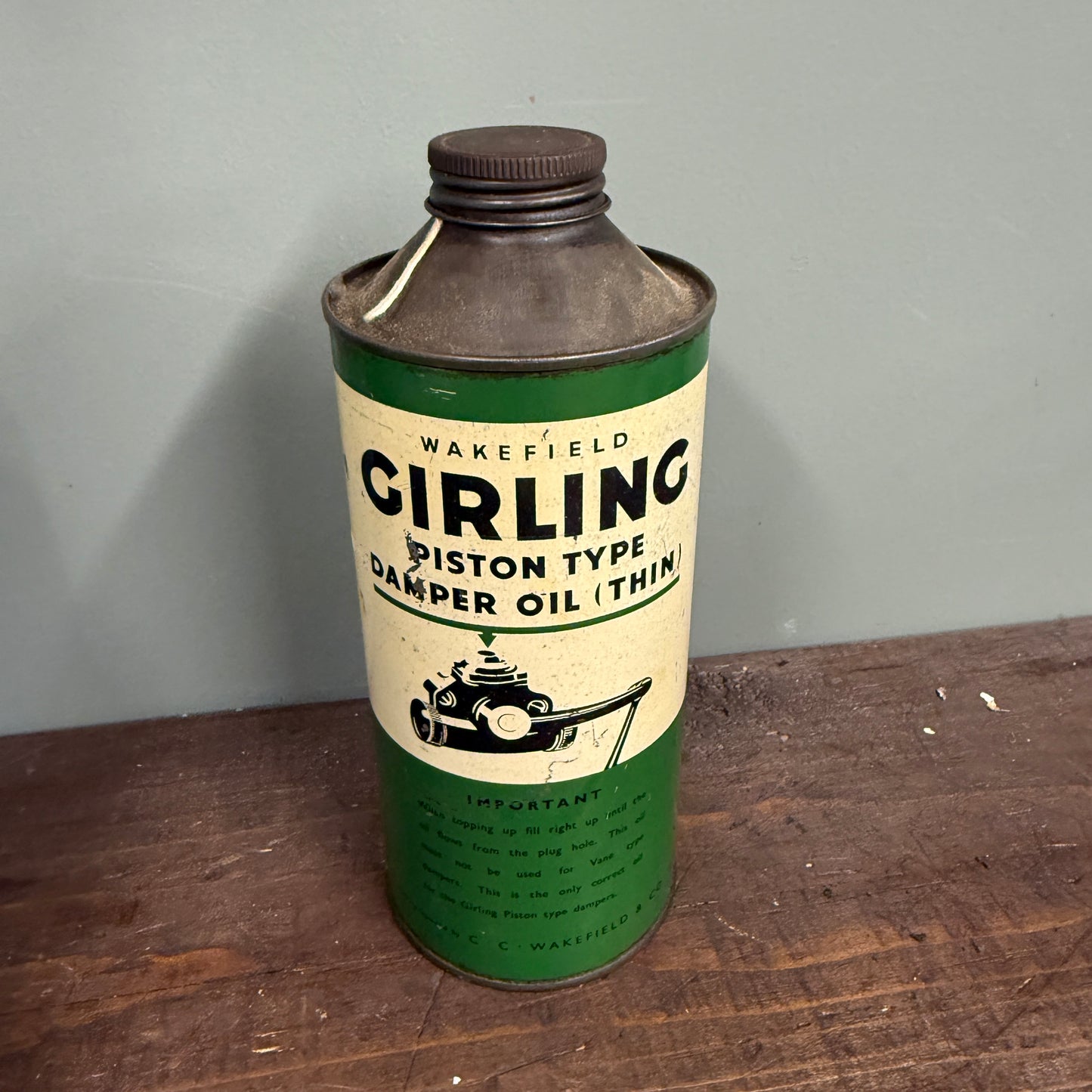 WAKEFIELD GIRLING QUART OIL CAN - #9163
