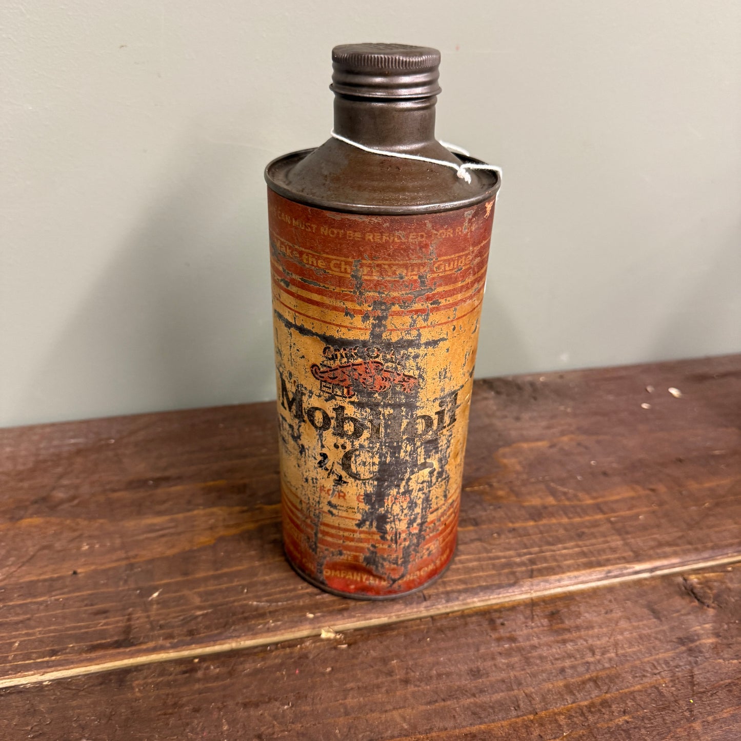 MOBILOIL OIL C QUART OIL CAN - #9166