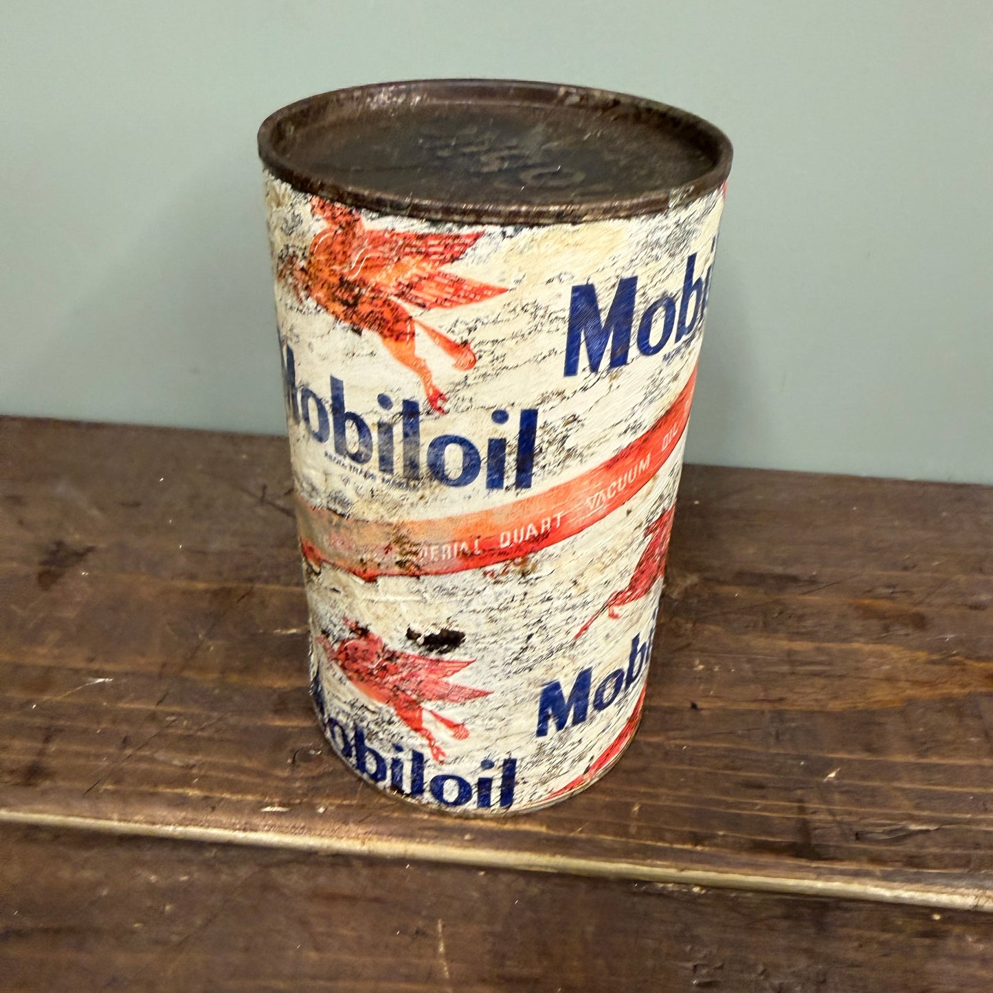 MOBILOIL CARDBOARD CAN - #9178