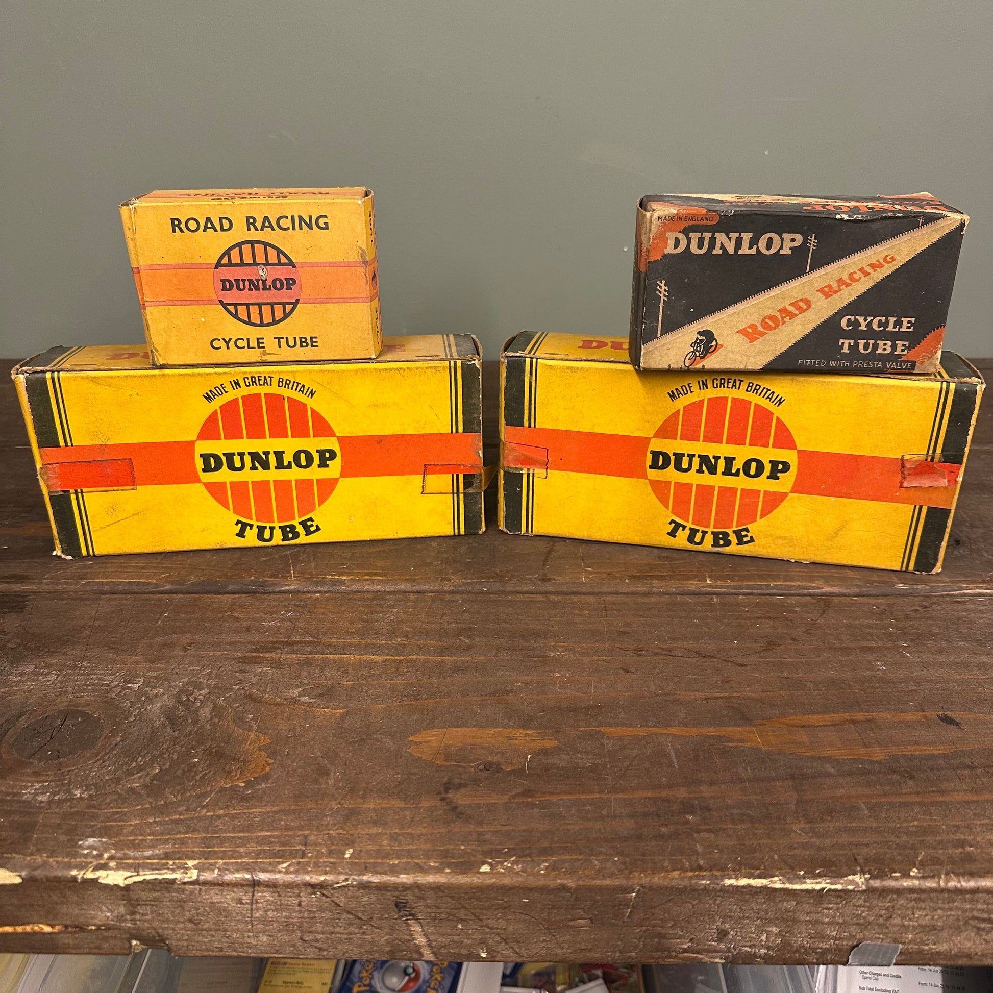 SET OF 4 DUNLOP TUBE BOX #08640 image 0