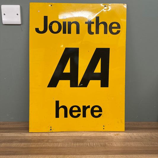DOUBLE SIDED AA ROAD TIN SIGN  #08510 image 0