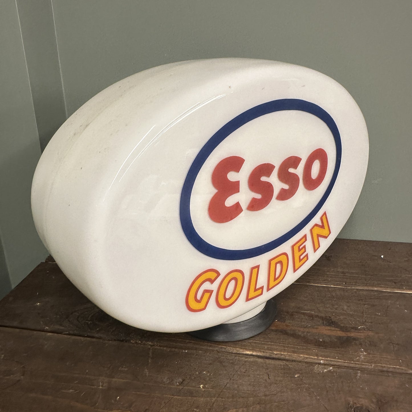 ESSO GOLDEN PETROL PUMP GLOBE #08264 SN387 image 3
