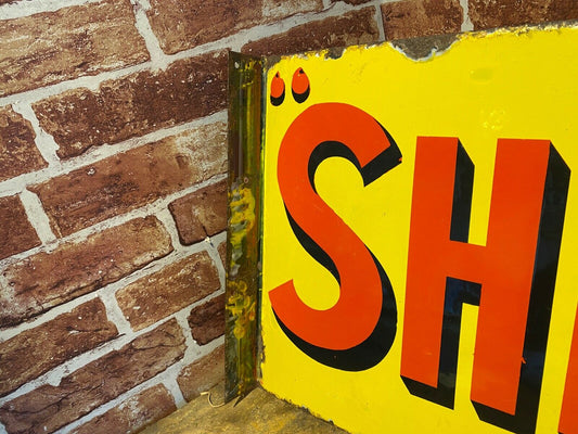 VINTAGE ENAMEL SIGN - SHELL SIGN - AUTOMOBILIA - #4635 image 1