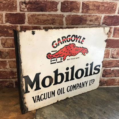 GARGOYLE MOBILOIL - ENAMEL SIGN - #1917 image 2