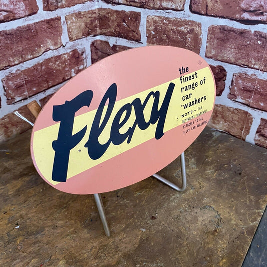 VINTAGE SIGN - FLEXY CAR WASHER COUNTER TOP STAND #04564 image 0
