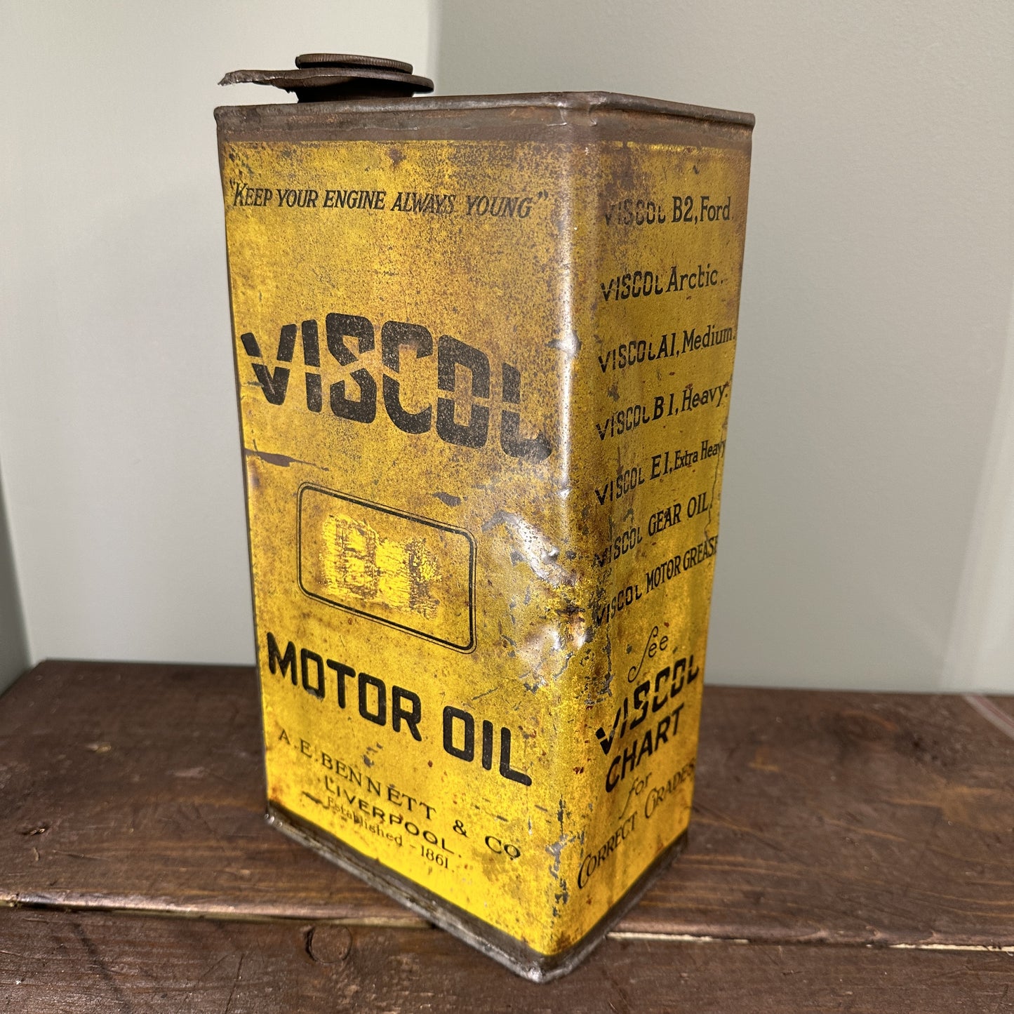 VISCOL MOTOR OIL CAN #08112 image 3