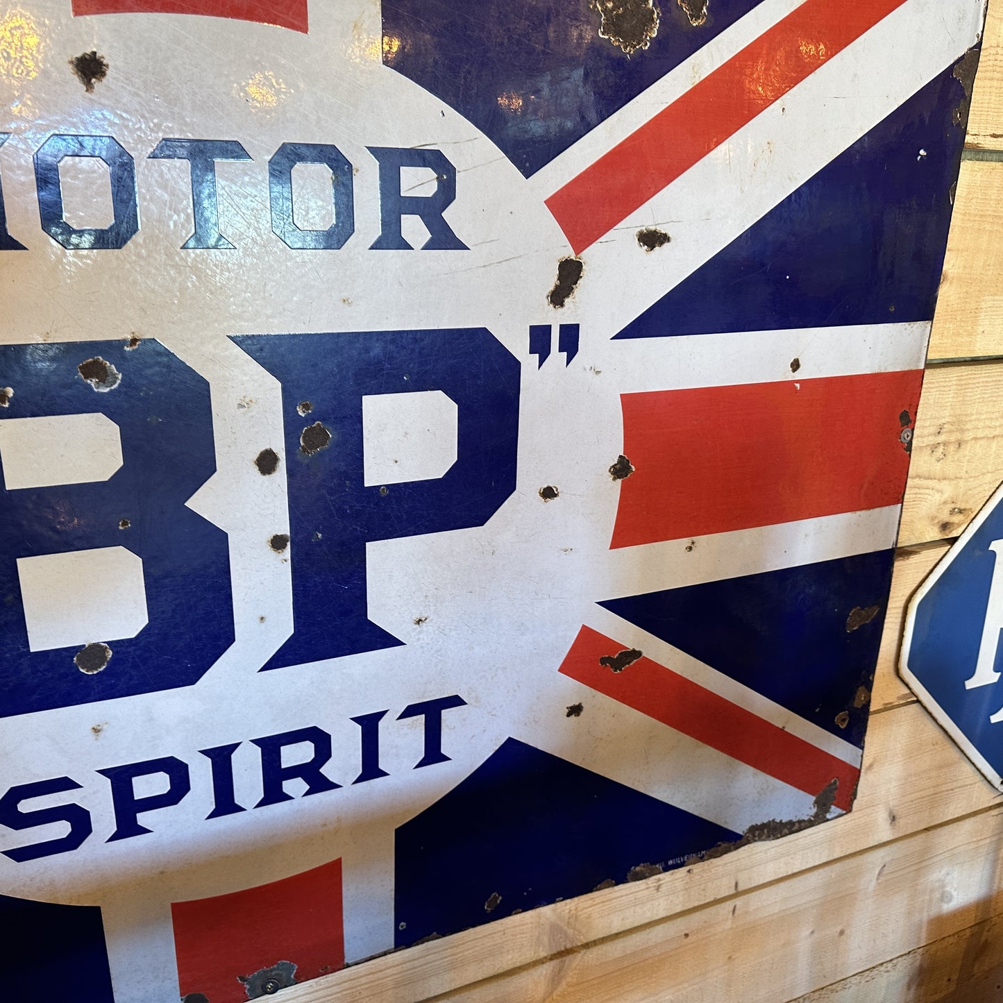BP MOTOR SPIRIT UNION JACK SIGN #06298 image 3
