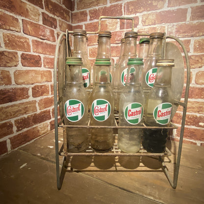 16 X PINT CASTROL OIL BOTTLES IN CRATE #5818 image 0