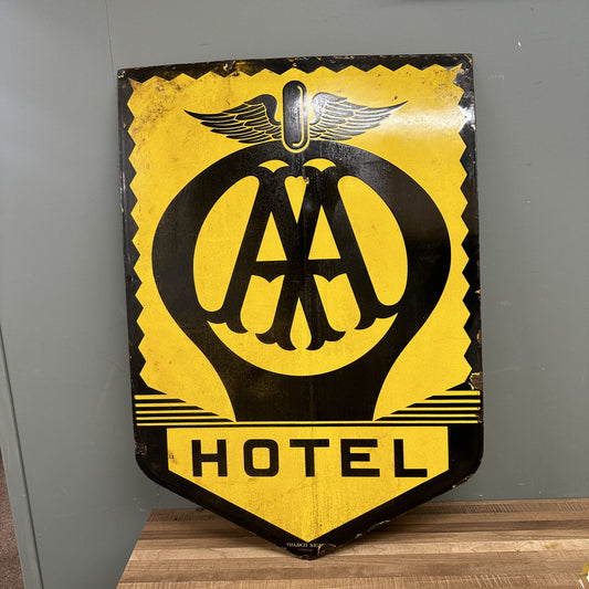 AA HOTEL ENAMEL SIGN #08550 image 0