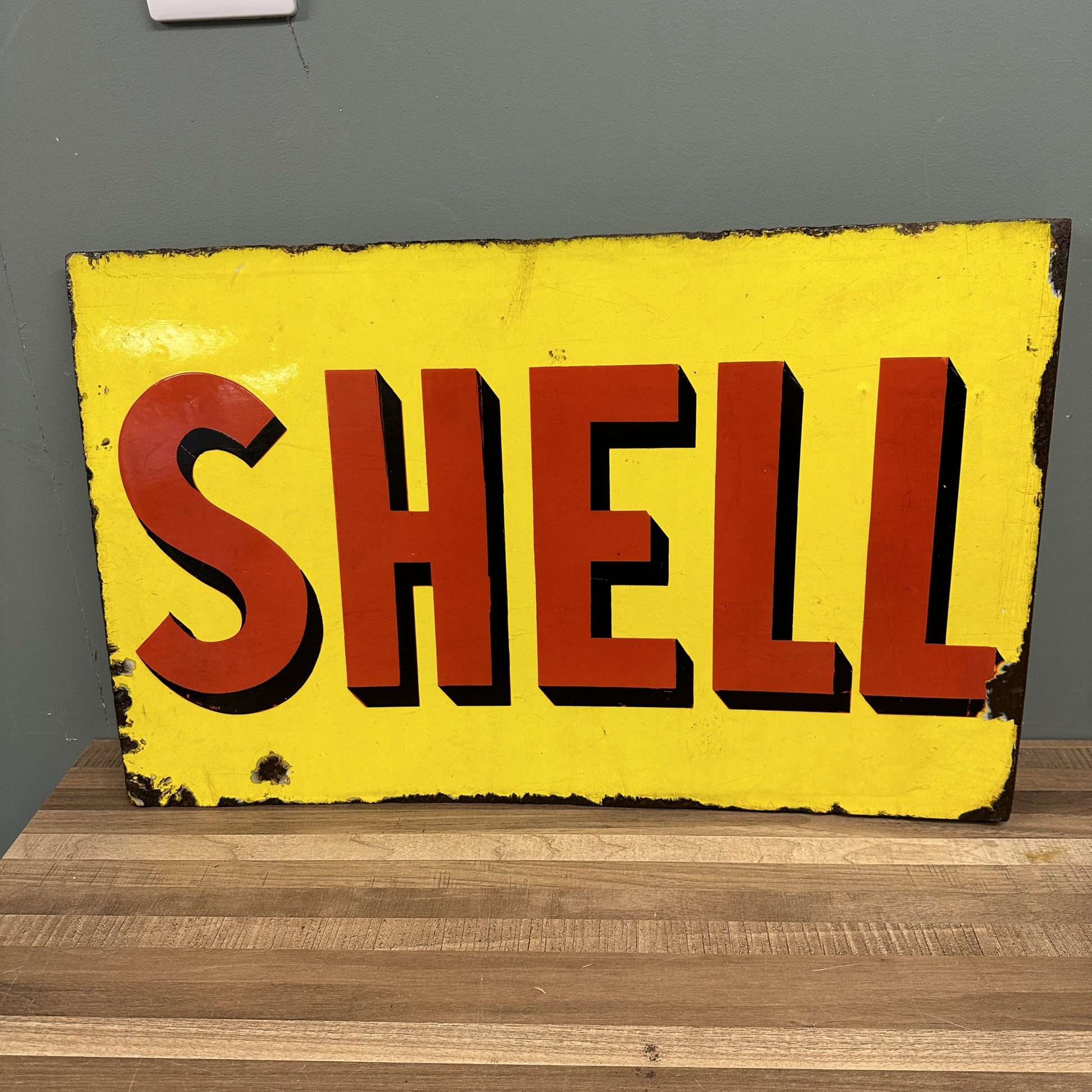 SHELL ENAMEL SIGN #08399 image 0