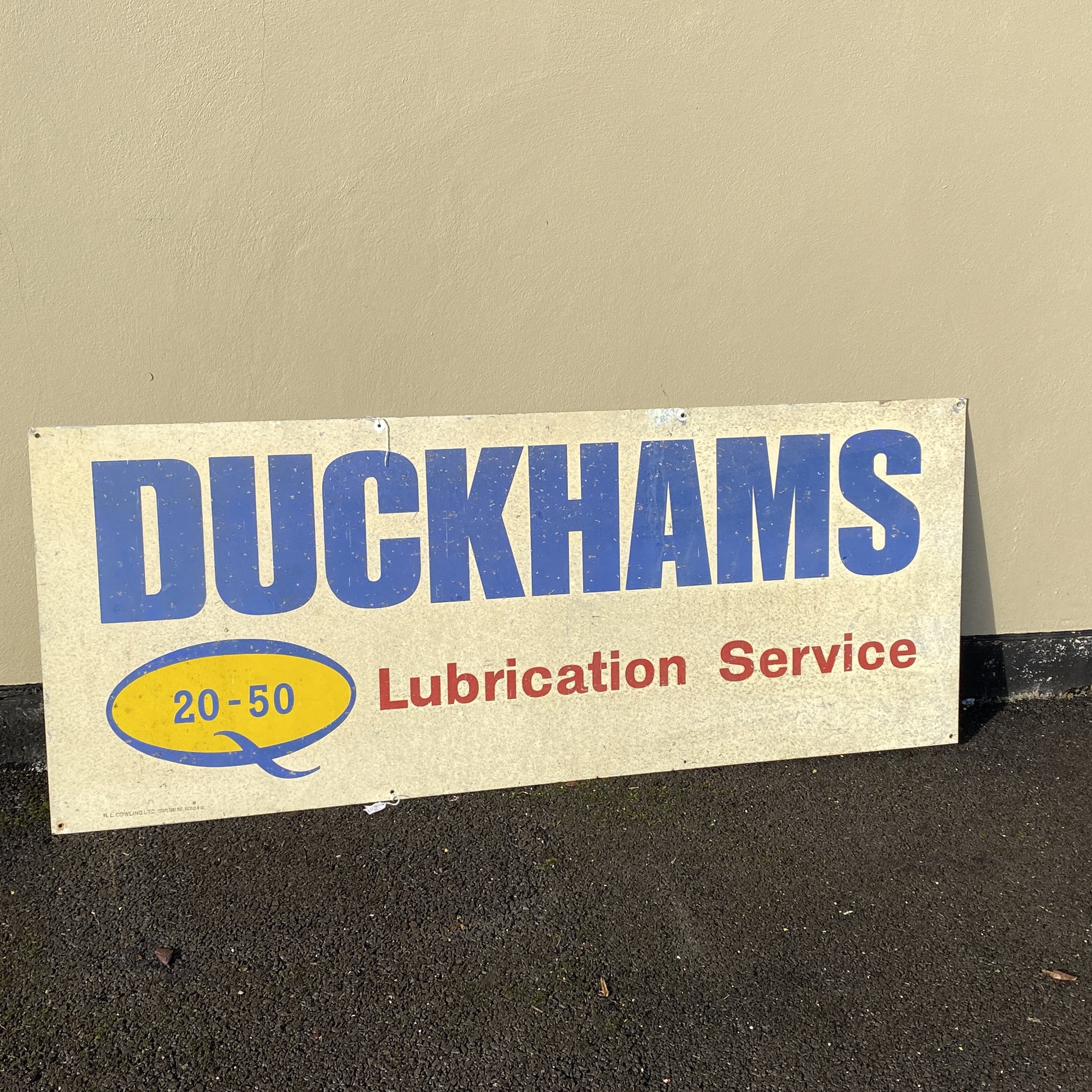 DUCKHAMS 20-50 LUBRICATION SERVICE SIGN #6107 image 0