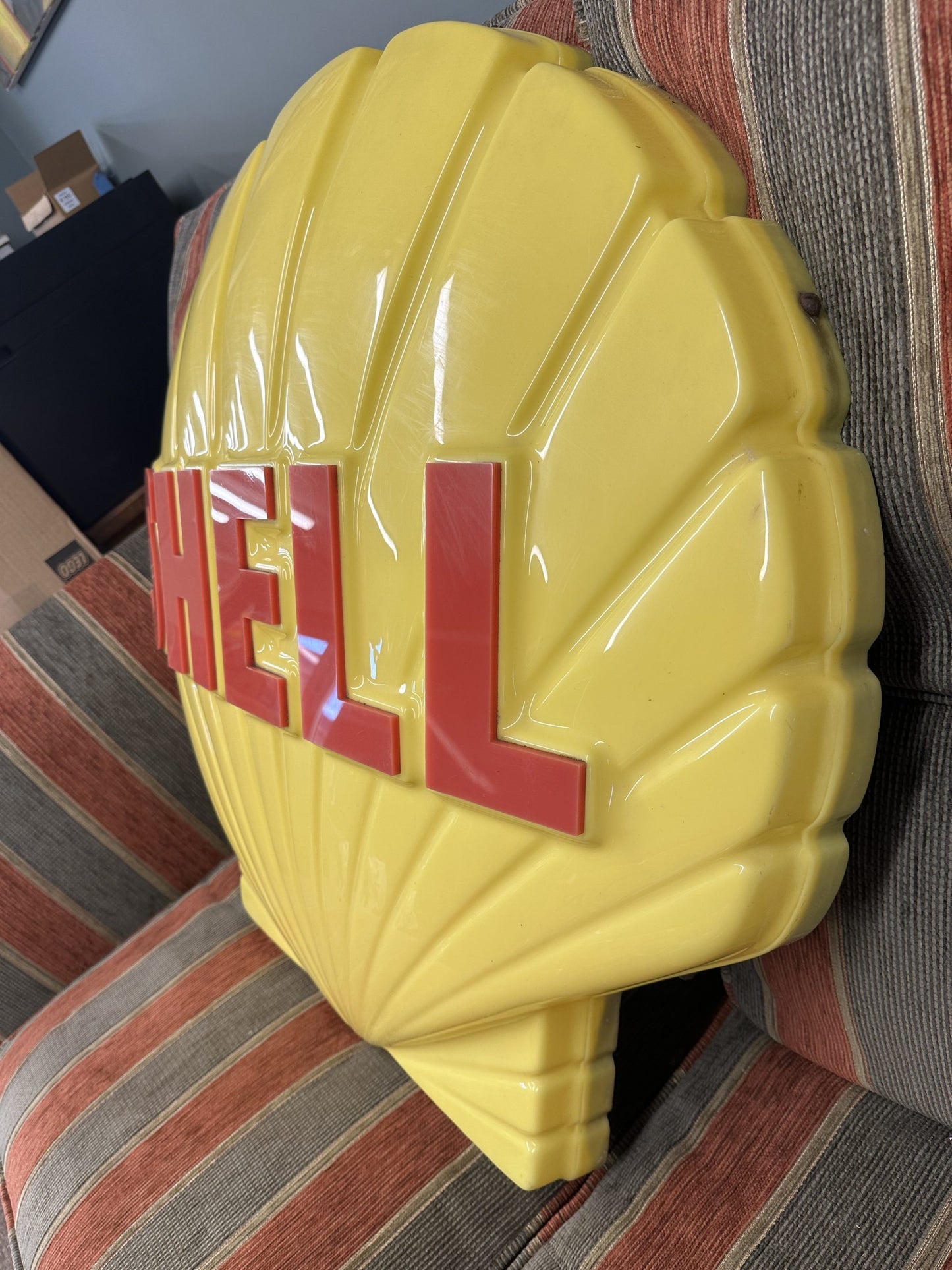 SHELL PLASTIC SIGN  #08687 image 1