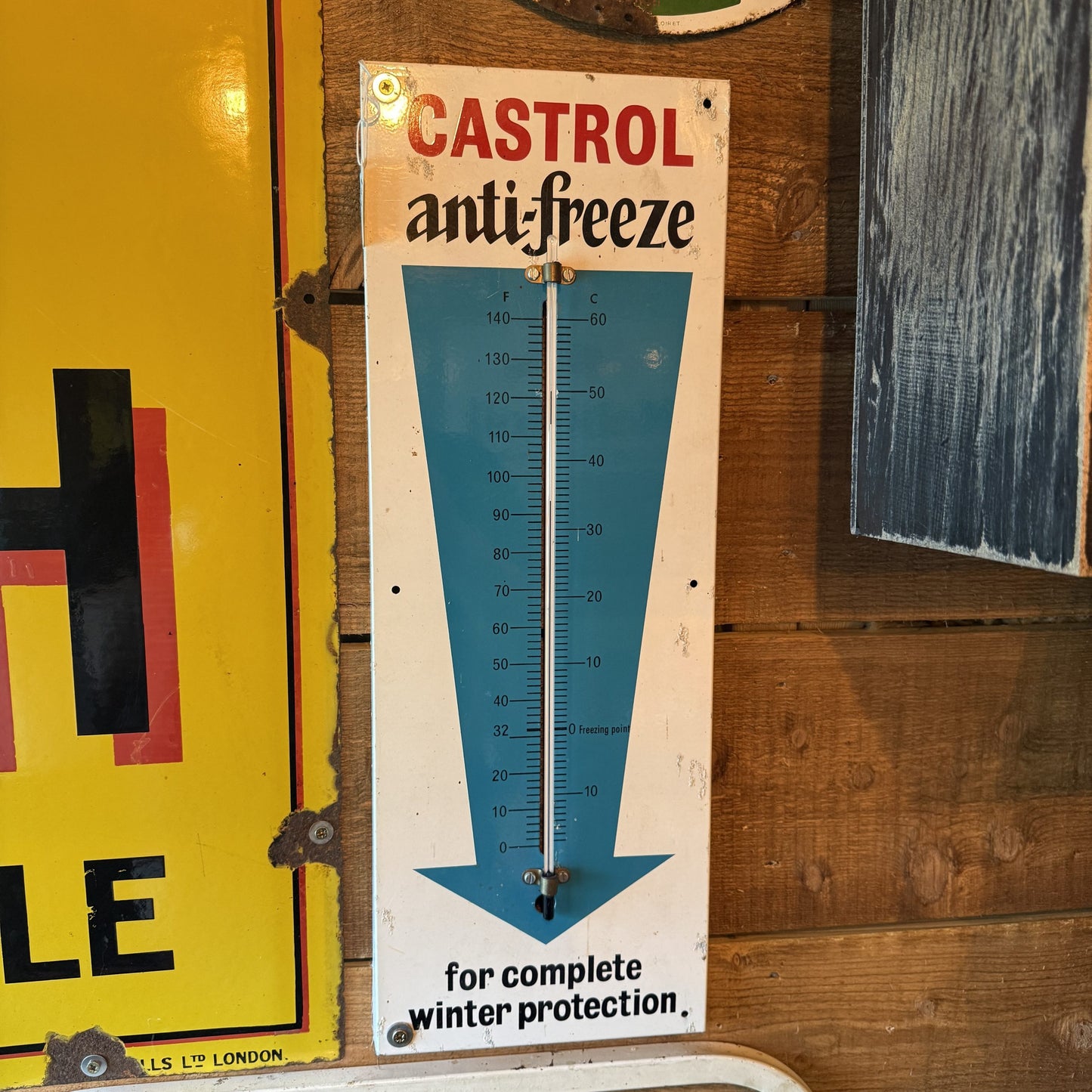 CASTROL ANTI-FREEZE THERMOMETER SIGN  #07633 image 0