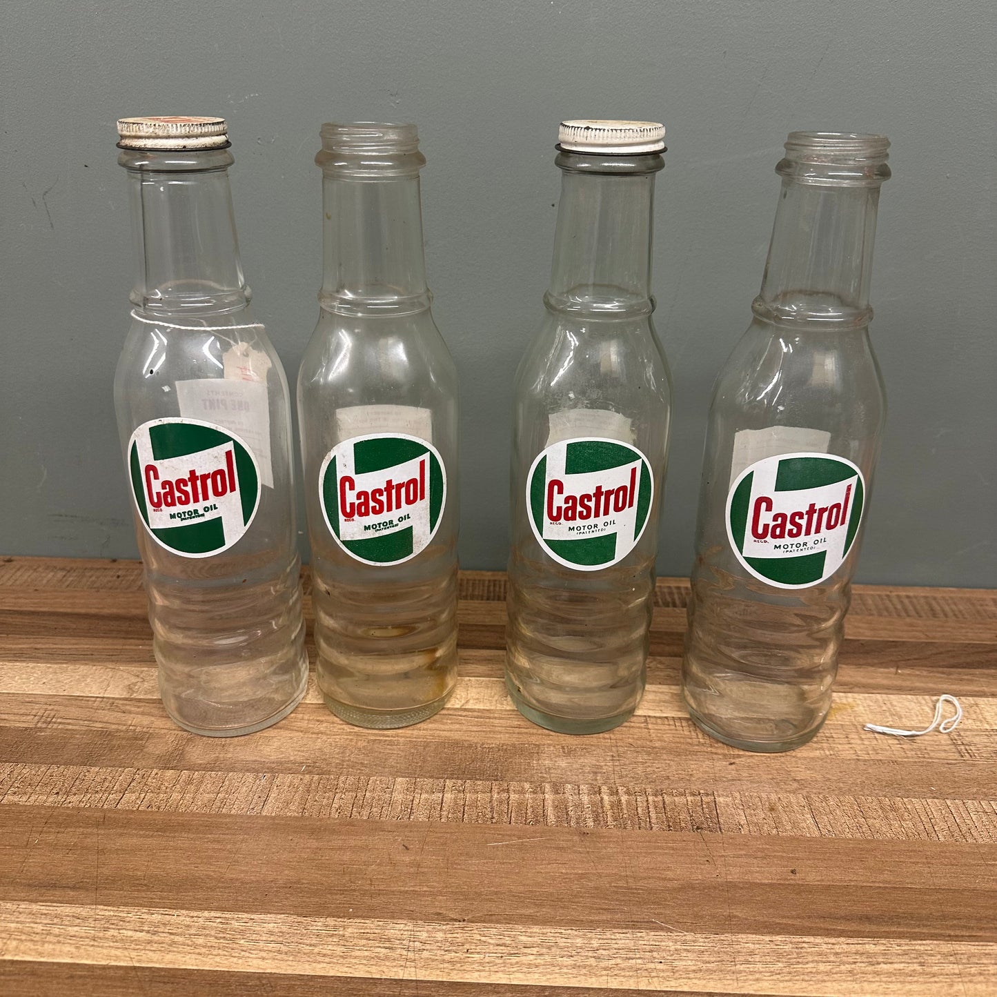 SET OF FOUR CASTROL OIL BOTTLES  #08558 image 0