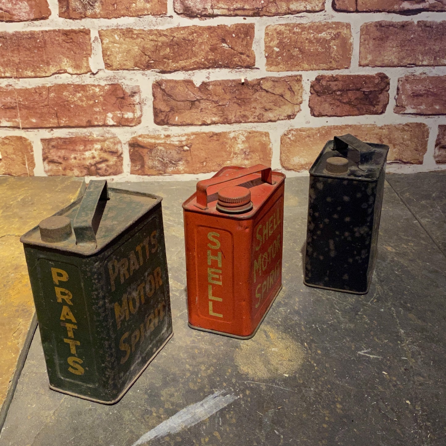 VINTAGE PETROL CANS - SELECTION OF 3 PEDAL CAR PETROL CANS #5092 image 2