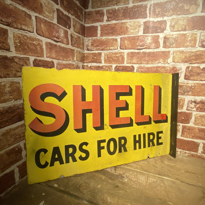 SHELL CARS FOR HIRE ENAMEL SIGN #5803 image 0