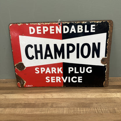 CHAMPION ENAMEL SIGN #08362 image 1