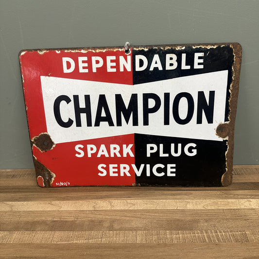 CHAMPION ENAMEL SIGN #08362 image 1