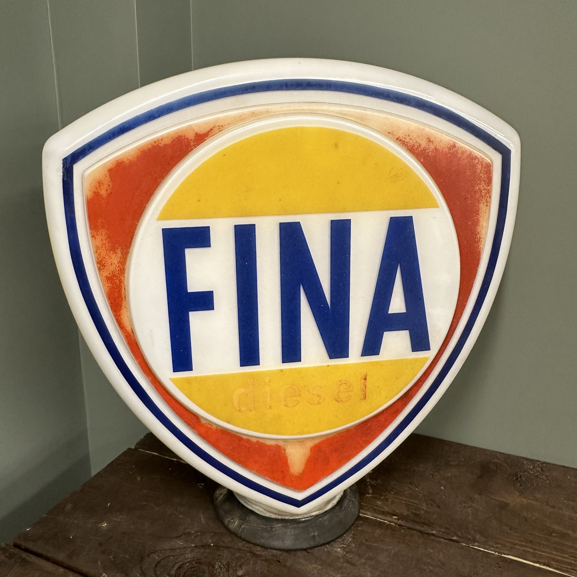 FINA DIESEL PETROL PUMP GLOBE #08259 image 2