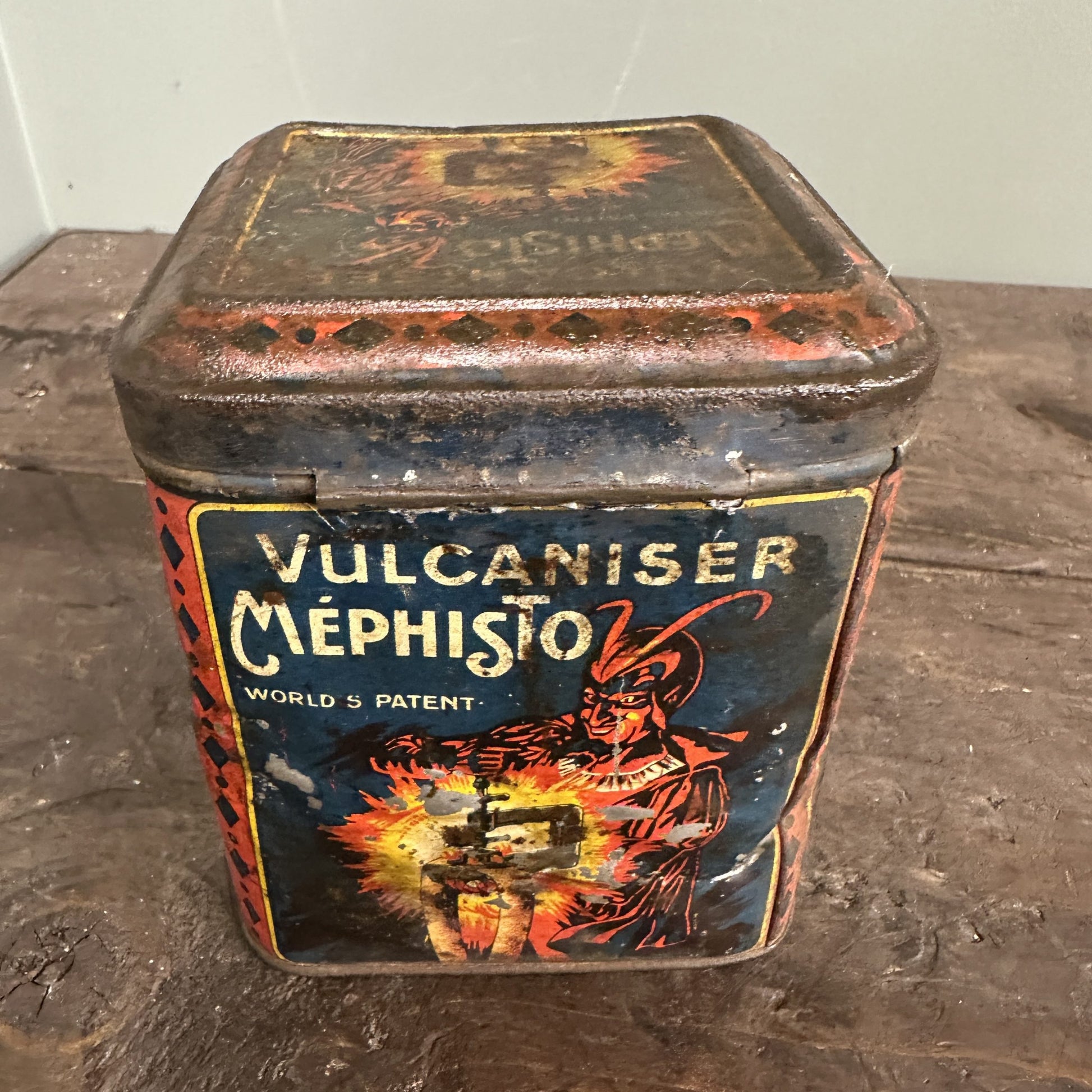 RARE VULCANISER MEPHISTO TIN  - #08804 image 6