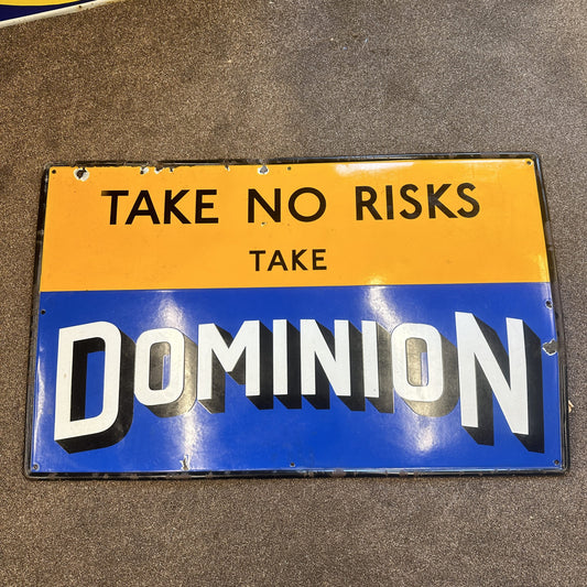 DOMONION ENAMEL SIGN #08424 image 0