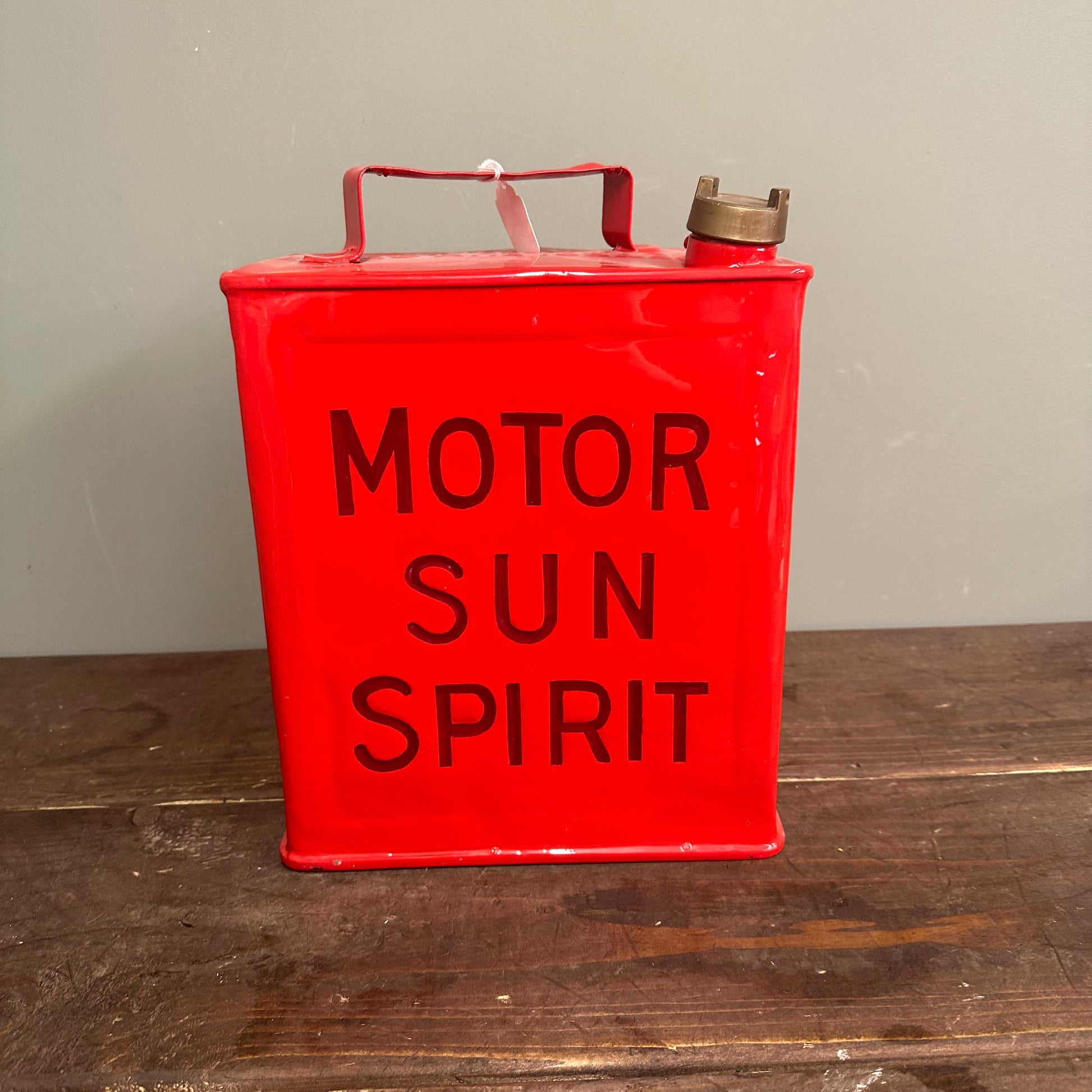 VINTAGE MOTOR SUN SPIRIT PETROL CAN #08629 image 3