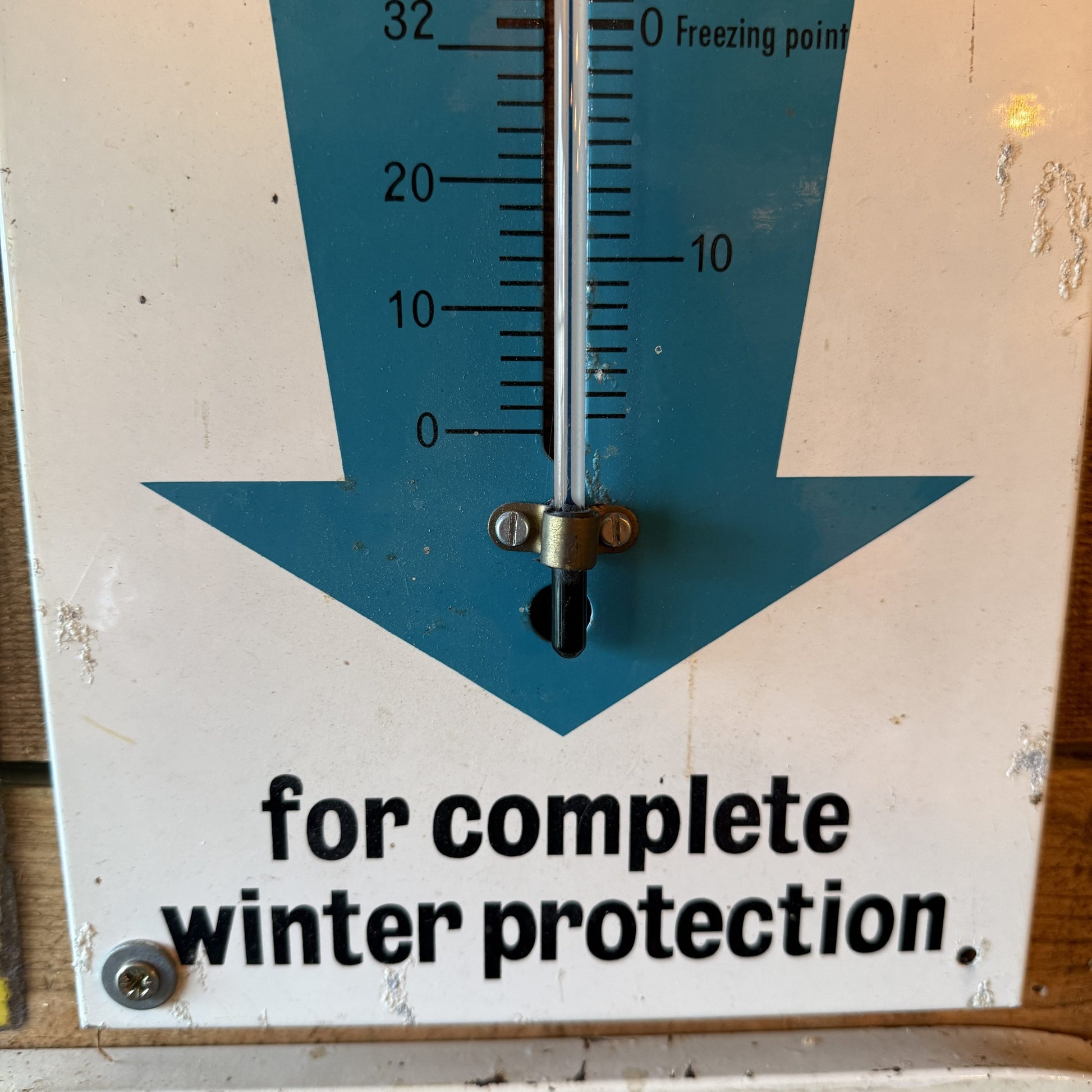 CASTROL ANTI-FREEZE THERMOMETER SIGN  #07633 image 3