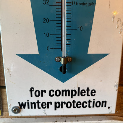 CASTROL ANTI-FREEZE THERMOMETER SIGN  #07633 image 3