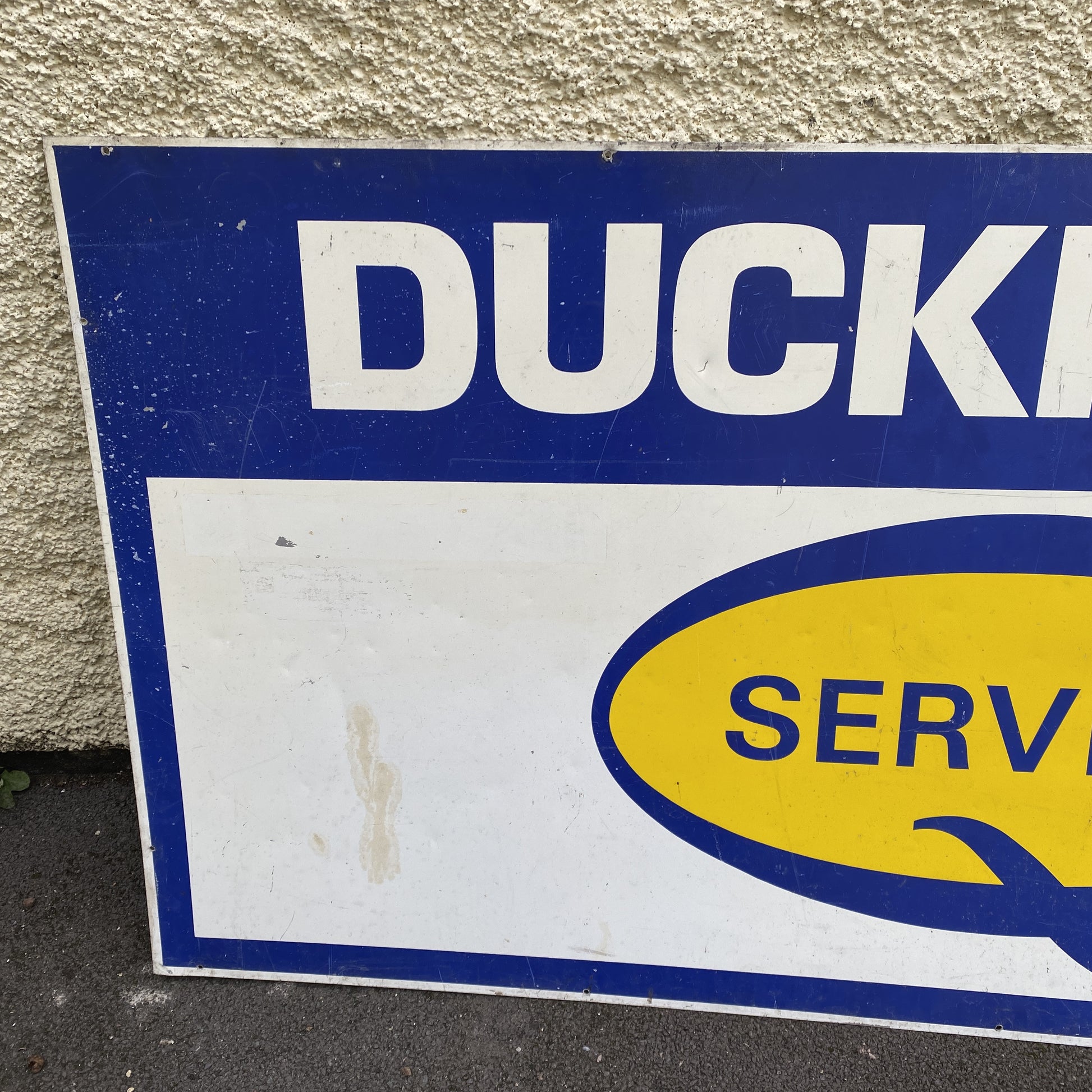 VINTAGE TIN SIGN - DUCKHAMS SERVICE #4741 image 1