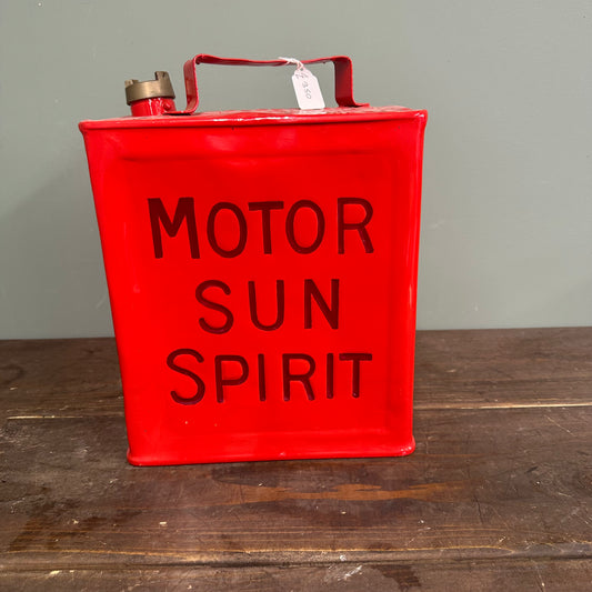 VINTAGE MOTOR SUN SPIRIT PETROL CAN #08629 image 0