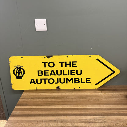DOUBLE SIDED AA ENAMEL SIGN  #08516 image 1