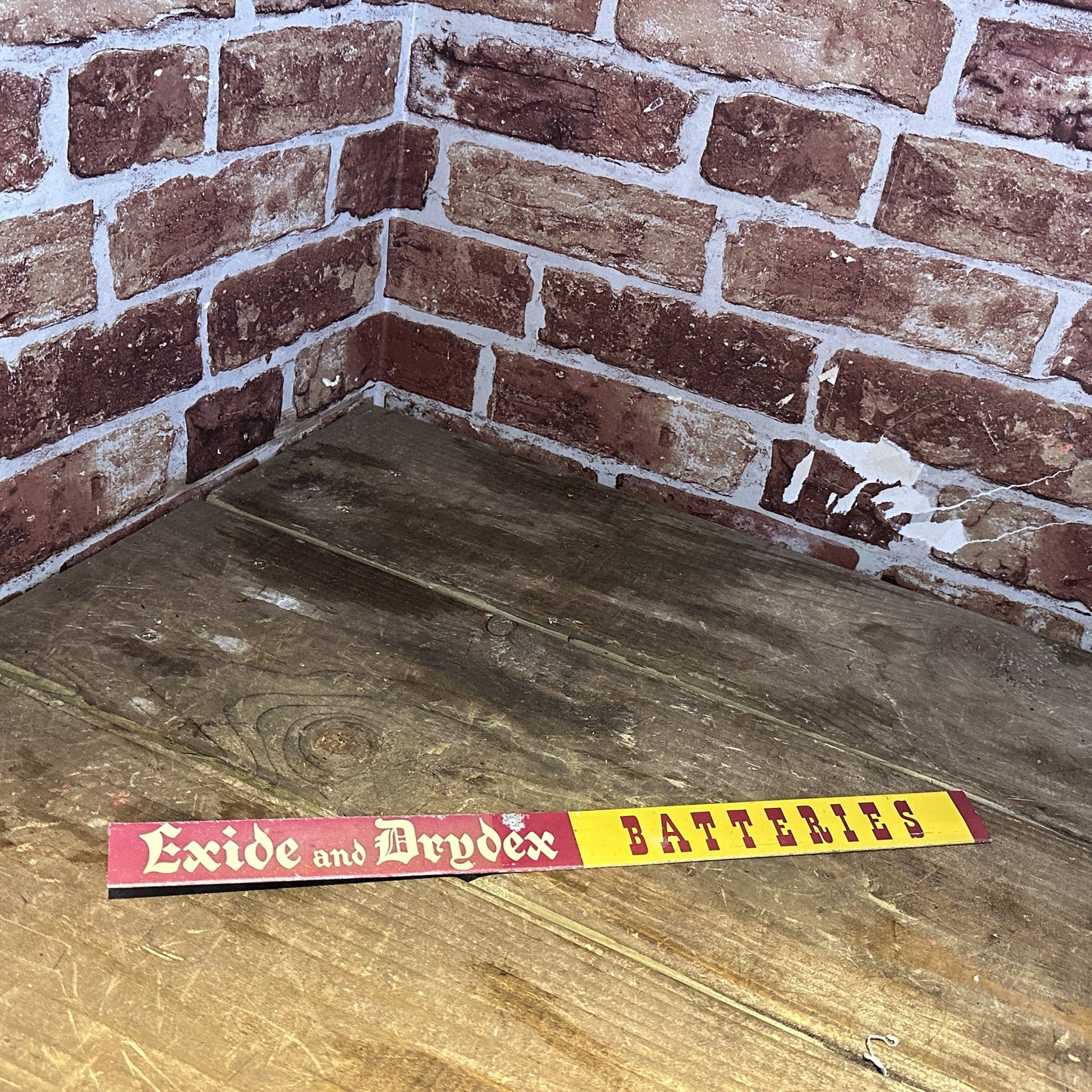 EXIDE &amp; DRYDEX BATTERIES SHELF STRIP #6319 image 0