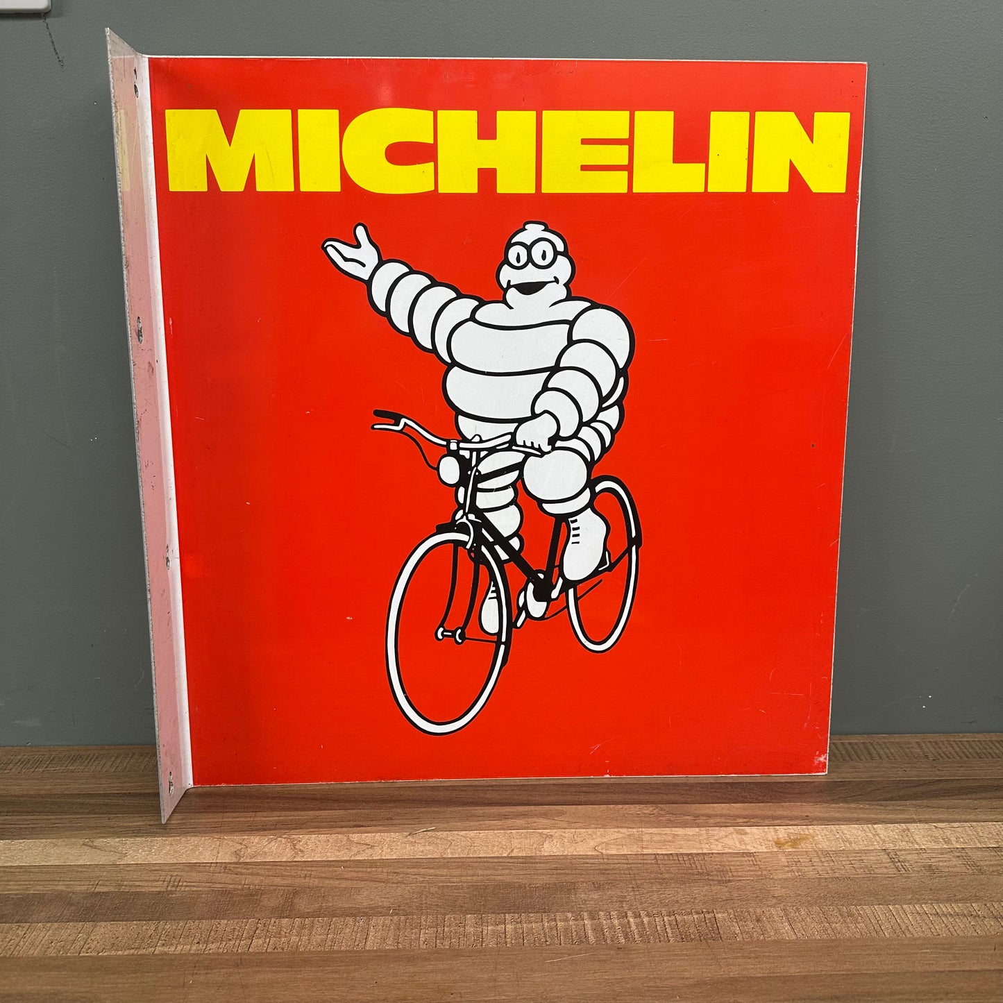 DOUBLE SIDED MICHELIN BICYCLE TIN SIGN  #08504 image 0